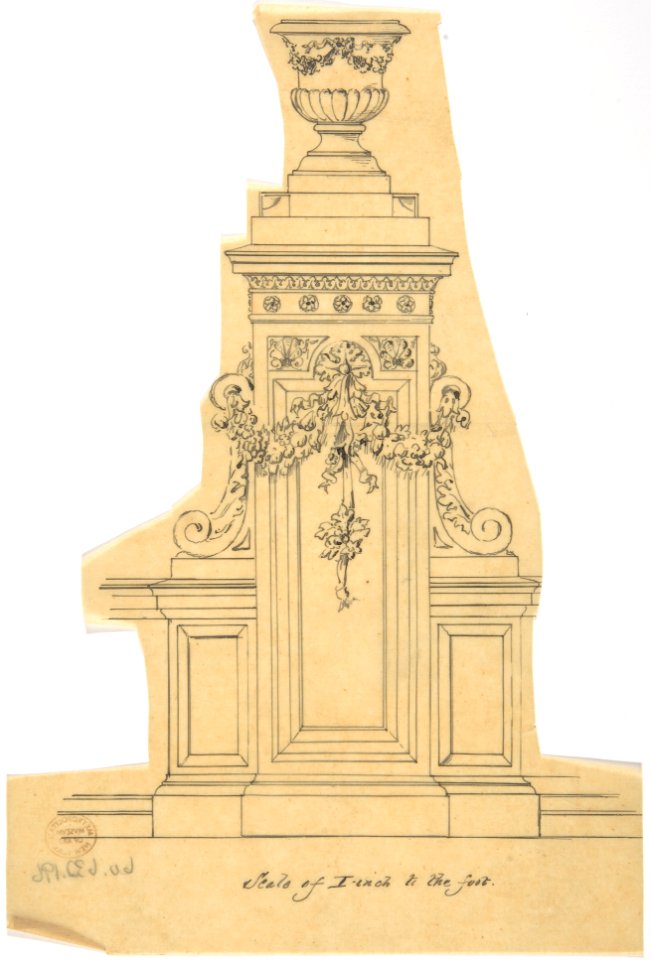 Carved Pedestal Supporting a Vase MET DP806492