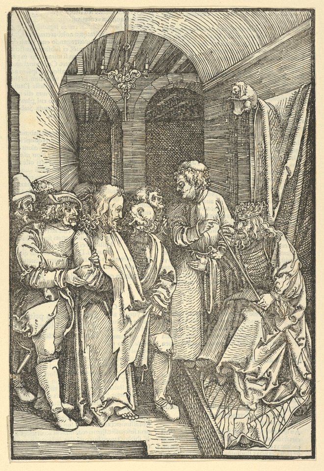 Christ before Herod in a Hall, from Speculum passionis domini nostri Ihesu Christi MET DP848950