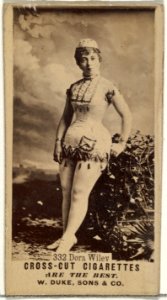 Card Number 332, Dora Wiley, from the Actors and Actresses series (N145-3) issued by Duke Sons & Co. to promote Cross Cut Cigarettes MET DP839872