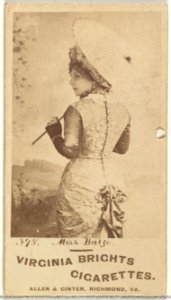 Card 398, Miss Balse, from the Actors and Actresses series (N45, Type 1) for Virginia Brights Cigarettes MET DP828886