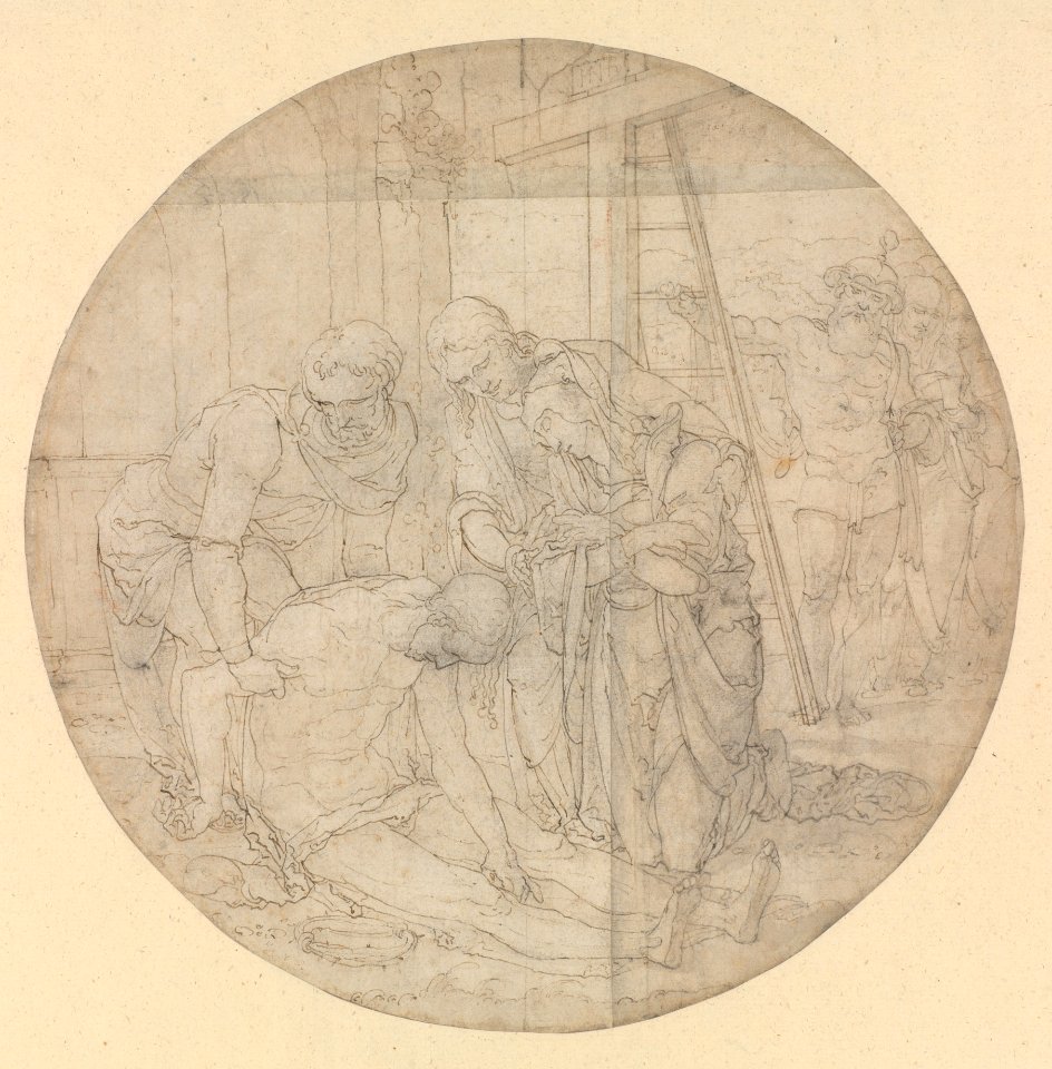 Christ at the Foot of the Cross, Mourned by Mary and John MET DP228697