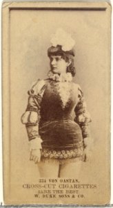 Card Number 334, Von Oastan, from the Actors and Actresses series (N145-3) issued by Duke Sons & Co. to promote Cross Cut Cigarettes MET DP839850