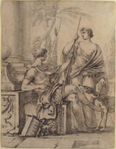 Cephalus Receiving the Spear and Hound from Procris MET 1972.224.4