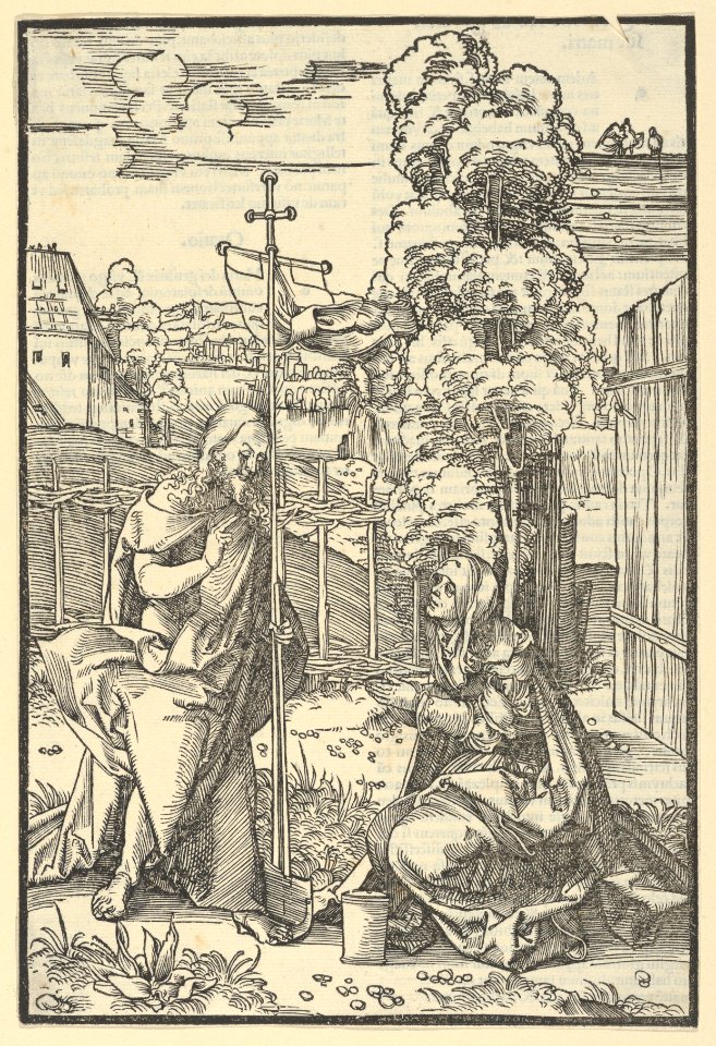 Christ Appearing to Mary Magdalen (Noli Me Tangere), from Speculum passionis domini nostri Ihesu Christi MET DP849015