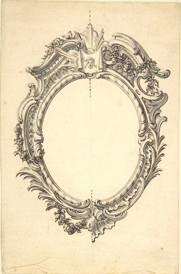 Cartouche with Image of Veronica's Veil with Alternate Designs for the Left and the Right Halves MET DP803043