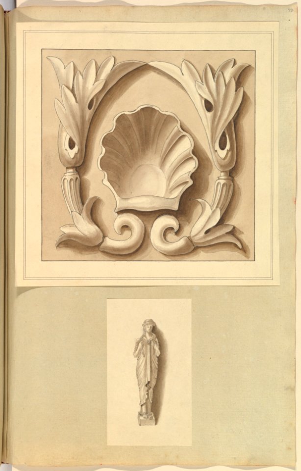 Carved Stone Ornamental Panel and Classical Female Figure MET DP827635