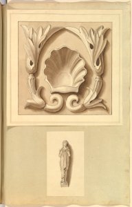Carved Stone Ornamental Panel and Classical Female Figure MET DP827635