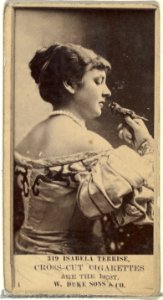 Card Number 319, Isabella Terrise, from the Actors and Actresses series (N145-3) issued by Duke Sons & Co. to promote Cross Cut Cigarettes MET DP839840