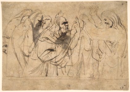 Christ and the Pharisees; verso; Christ and a Pharisee MET DP802093