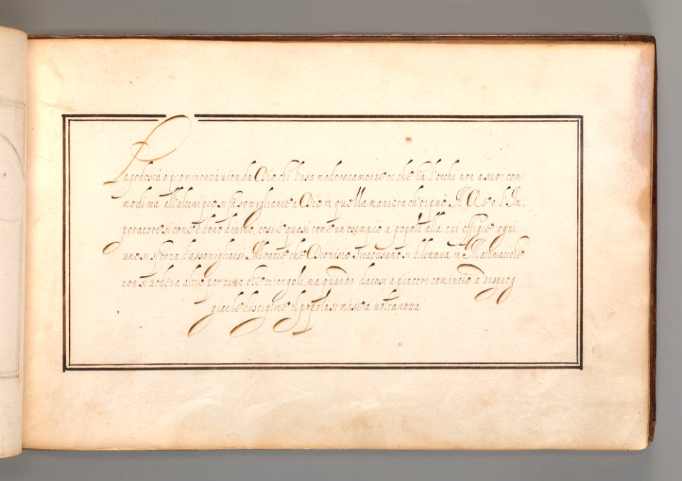 Calligraphic Excersize in Italian (Cursive Script) MET DP-12235-025