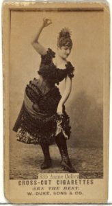 Card Number 335, Annie Colley, from the Actors and Actresses series (N145-3) issued by Duke Sons & Co. to promote Cross Cut Cigarettes MET DP839722