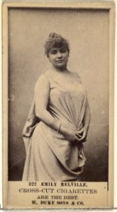 Card Number 322, Emily Melville, from the Actors and Actresses series (N145-3) issued by Duke Sons & Co. to promote Cross Cut Cigarettes MET DP839798