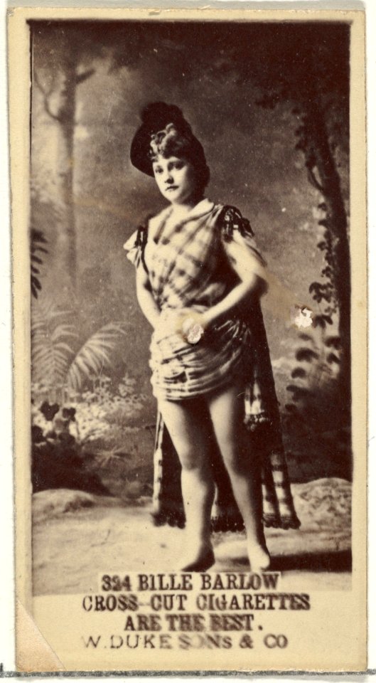 Card Number 324, Billie Barlow, from the Actors and Actresses series (N145-3) issued by Duke Sons & Co. to promote Cross Cut Cigarettes MET DP839683