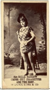 Card Number 324, Billie Barlow, from the Actors and Actresses series (N145-3) issued by Duke Sons & Co. to promote Cross Cut Cigarettes MET DP839683