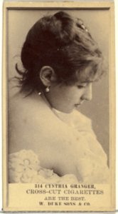 Card Number 314, Cynthia Granger, from the Actors and Actresses series (N145-3) issued by Duke Sons & Co. to promote Cross Cut Cigarettes MET DP839756
