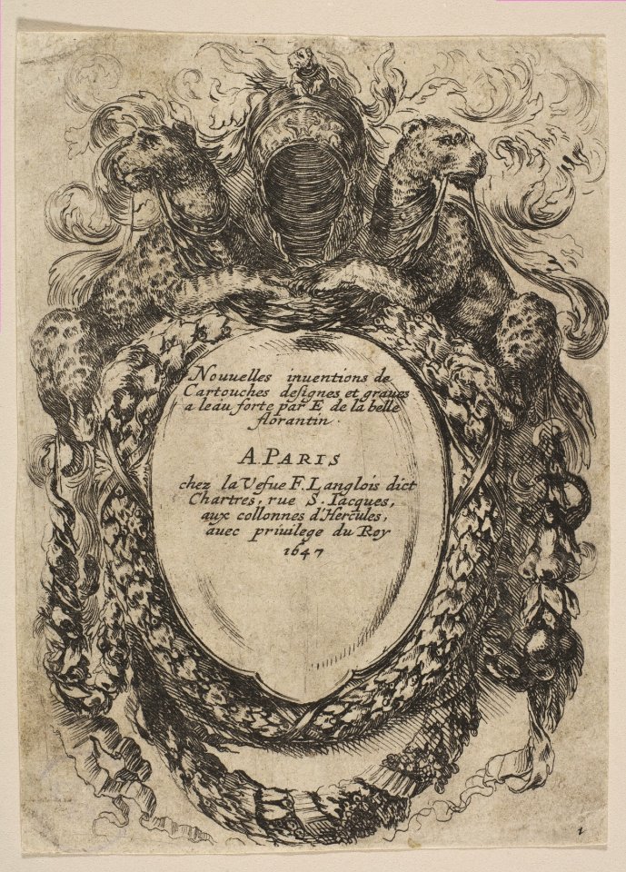 Cartouche with Title- Nouvelles inventions de Cartouches MET DP817960