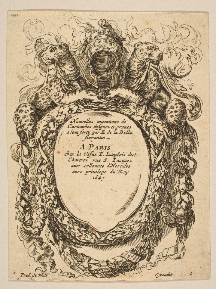 Cartouche with Title- Nouvelles inventions de Cartouches MET DP817961