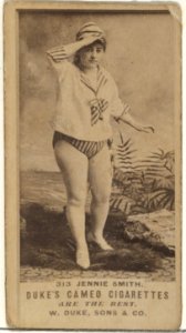 Card Number 313, Jennie Smith, from the Actors and Actresses series (N145-5) issued by Duke Sons & Co. to promote Cameo Cigarettes MET DP840160