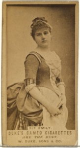 Card Number 317, Miss Emily, from the Actors and Actresses series (N145-5) issued by Duke Sons & Co. to promote Cameo Cigarettes MET DP840070