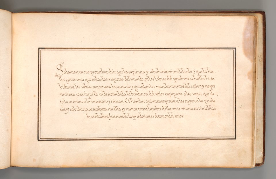Calligraphic Excersize in Spanish MET DP-12235-036