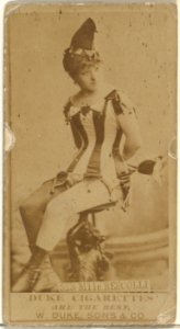 Card Number 323, Mlle. Rescolli, from the Actors and Actresses series (N145-7) issued by Duke Sons & Co. to promote Duke Cigarettes MET DP840487