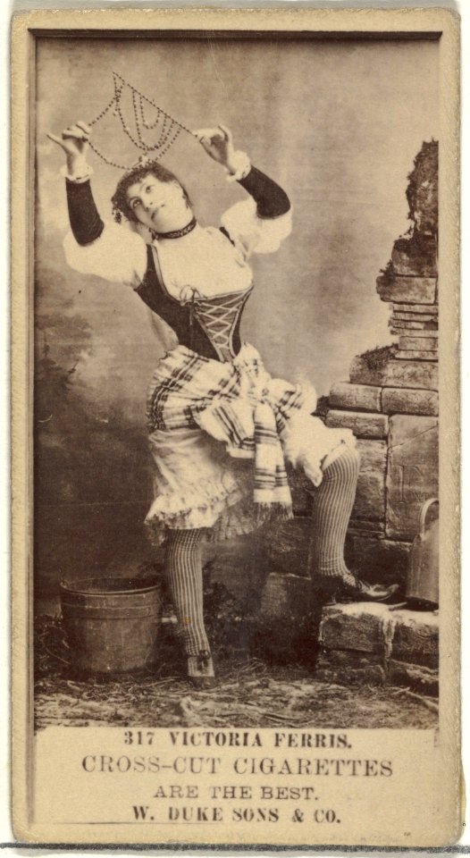 Card Number 317, Victoria Ferris, from the Actors and Actresses series (N145-3) issued by Duke Sons & Co. to promote Cross Cut Cigarettes MET DP839751