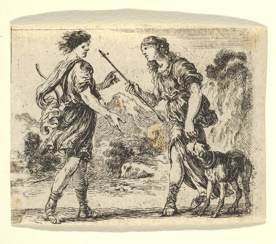 Cephalus and Procris, from 'Game of Mythology' (Jeu de la Mythologie) MET DP841065