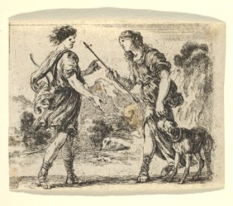 Cephalus and Procris, from 'Game of Mythology' (Jeu de la Mythologie) MET DP841065