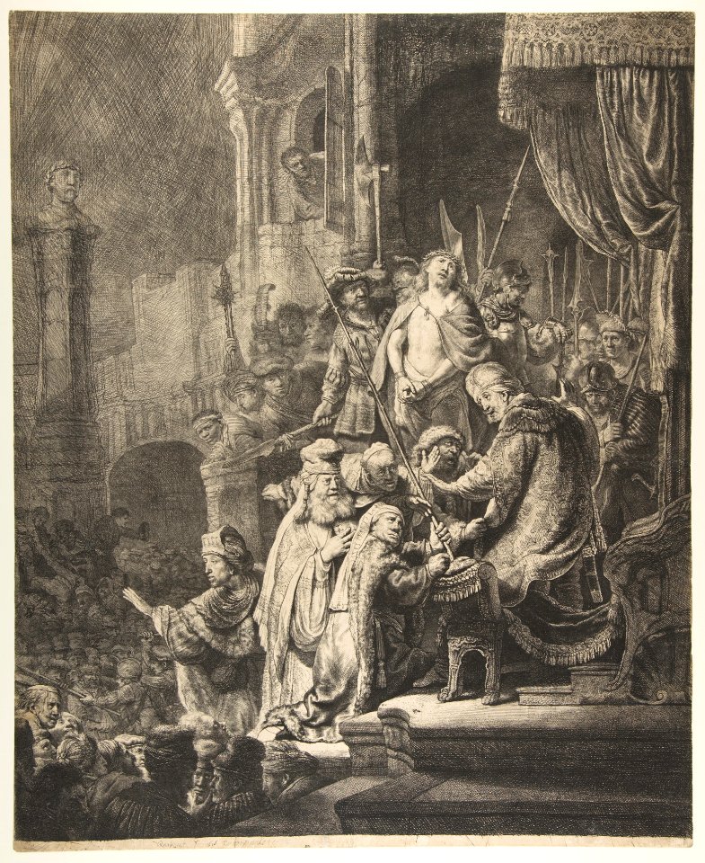 Christ Before Pilate- the large plate MET DP815711