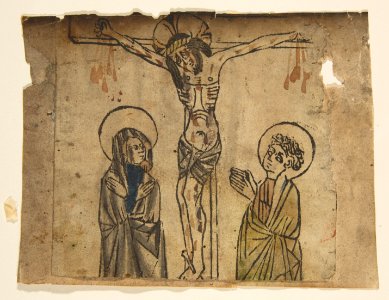 Christ on the Cross with the Virgin and St. John (Schr. 427a) MET DP813510