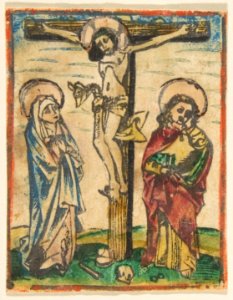 Christ on the Cross with The Virgin and Saint John (Schr. 452c) MET DP813504