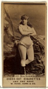 Card Number 325, Miss Beckwith, from the Actors and Actresses series (N145-3) issued by Duke Sons & Co. to promote Cross Cut Cigarettes MET DP839684