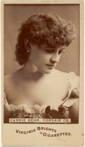 Carrie Behr, Corsair Co., from the Actors and Actresses series (N45, Type 6) for Virginia Brights Cigarettes MET DP831228