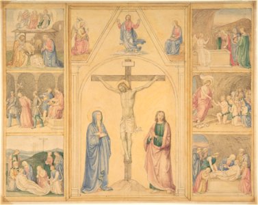 Christ on the Cross with Six Scenes from the Life of Christ MET DP804038