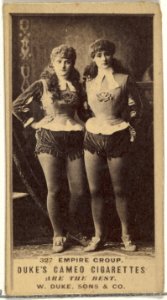 Card Number 327, Empire Group, from the Actors and Actresses series (N145-5) issued by Duke Sons & Co. to promote Cameo Cigarettes MET DP840074