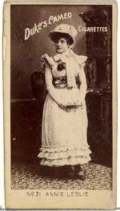 Card Number 31, Annie Leslie, from the Actors and Actresses series (N145-4) issued by Duke Sons & Co. to promote Cameo Cigarettes MET DP839964