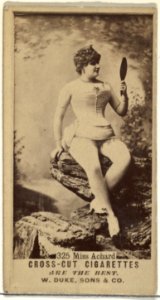 Card Number 325, Miss Achard, from the Actors and Actresses series (N145-3) issued by Duke Sons & Co. to promote Cross Cut Cigarettes MET DP839673