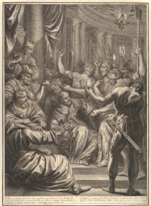 Christ Before Caiaphas, from The Passion of Christ, plate 10 MET DP835963