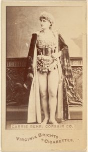 Carrie Behr, Corsair Co., from the Actors and Actresses series (N45, Type 6) for Virginia Brights Cigarettes MET DP831231