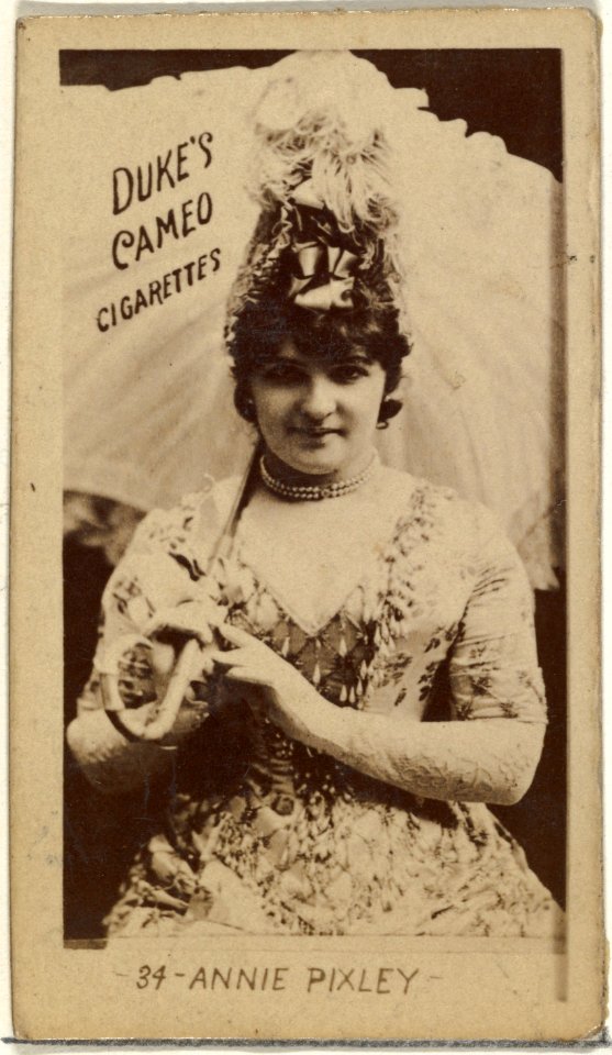 Card Number 34, Annie Pixley, from the Actors and Actresses series (N145-4) issued by Duke Sons & Co. to promote Cameo Cigarettes MET DP839981