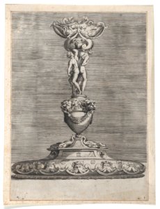 Candlestick with Two Ignudi on Top of a Vase with Lion Heads MET DP872728