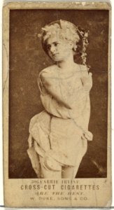 Card Number 306, Carrie Irvine, from the Actors and Actresses series (N145-3) issued by Duke Sons & Co. to promote Cross Cut Cigarettes MET DP839775