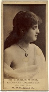 Card Number 309, Clarabel De Puyster, from the Actors and Actresses series (N145-3) issued by Duke Sons & Co. to promote Cross Cut Cigarettes MET DP839733
