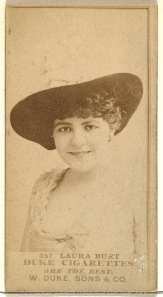Card Number 257, Laura Burt, from the Actors and Actresses series (N145-7) issued by Duke Sons & Co. to promote Duke Cigarettes MET DP840368
