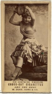 Card Number 310, Gertrude Wheeler, from the Actors and Actresses series (N145-3) issued by Duke Sons & Co. to promote Cross Cut Cigarettes MET DP839871