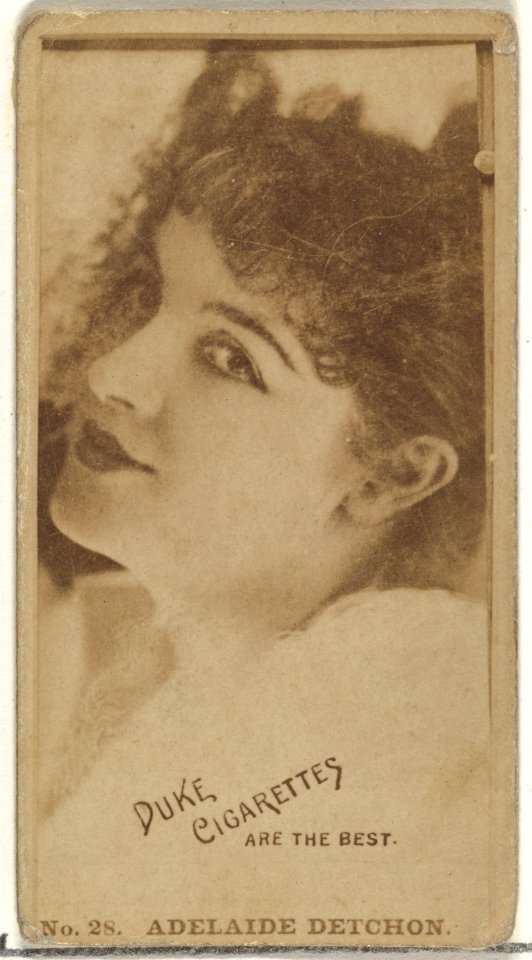 Card Number 28, Adelaide Detchon, from the Actors and Actresses series (N145-6) issued by Duke Sons & Co. to promote Duke Cigarettes MET DP840252