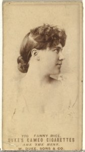 Card Number 770, Fanny Rice, from the Actors and Actresses series (N145-5) issued by Duke Sons & Co. to promote Cameo Cigarettes MET DP840150