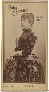Card Number 77, Patti, from the Actors and Actresses series (N145-6) issued by Duke Sons & Co. to promote Duke Cigarettes MET DP840300