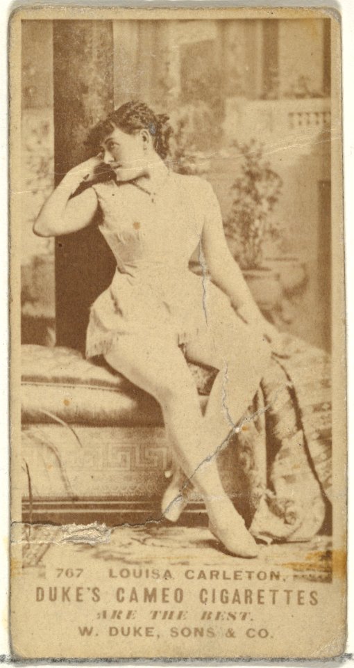 Card Number 767, Louisa Carleton, from the Actors and Actresses series (N145-5) issued by Duke Sons & Co. to promote Cameo Cigarettes MET DP840050