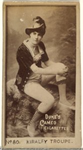 Card Number 80, Kiralfy Troupe, from the Actors and Actresses series (N145-4) issued by Duke Sons & Co. to promote Cameo Cigarettes MET DP839961